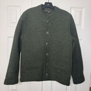 Geiger Tyrol Cardigan Size EU 50 | US 2X Green Wool Button Down Made in Austria
